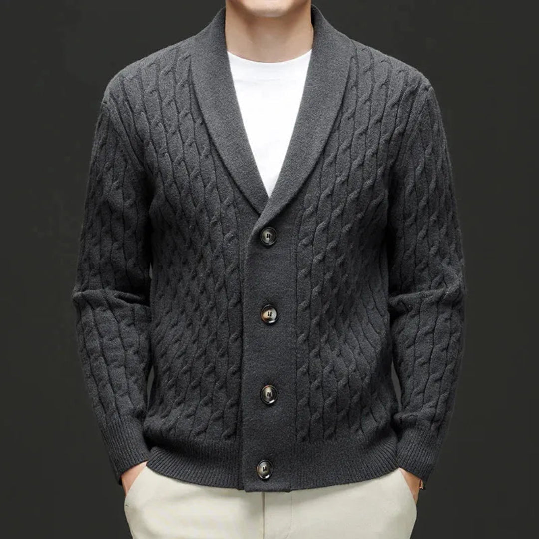 Drune | Cardigan mit Schalkragen und Knopfverschluss