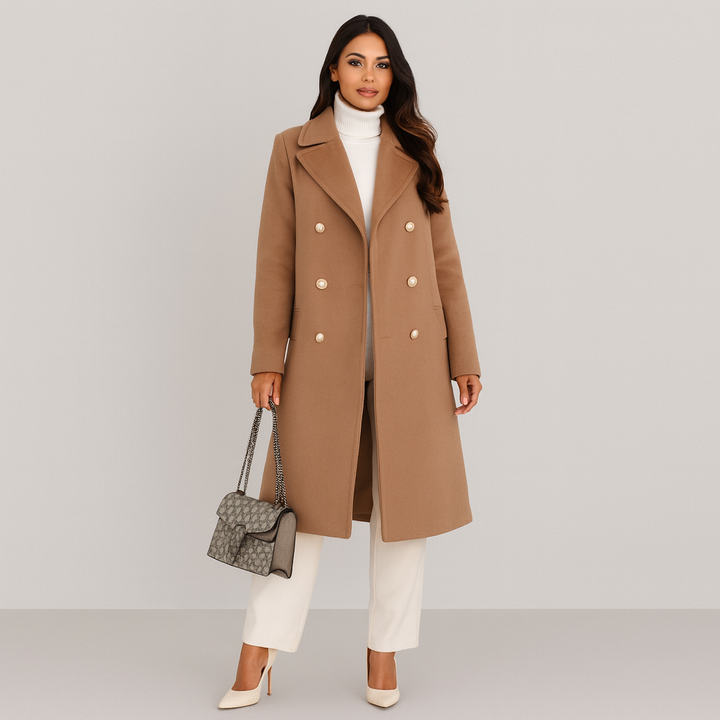 Drune | Mantel Damen Lange Doppelreihige Winter Trenchcoat