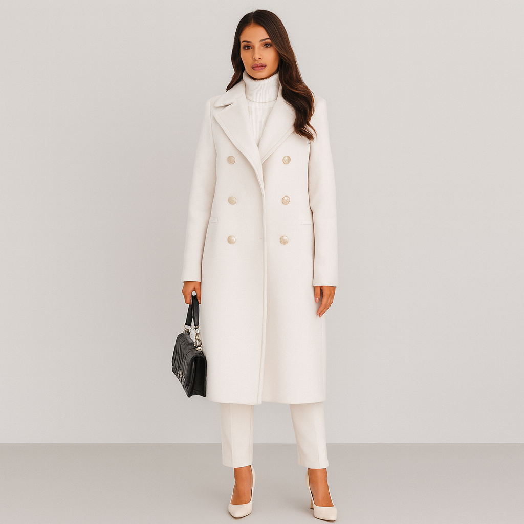 Drune | Mantel Damen Lange Doppelreihige Winter Trenchcoat