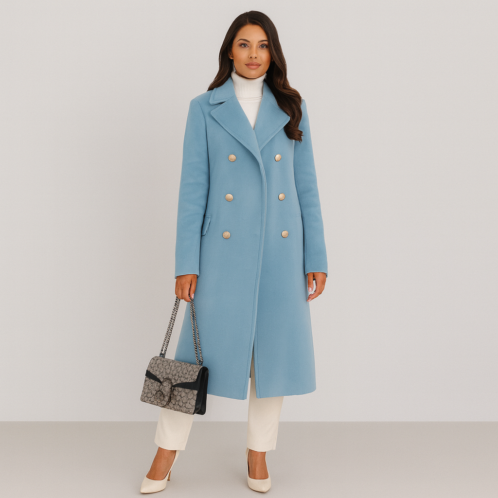 Drune | Mantel Damen Lange Doppelreihige Winter Trenchcoat