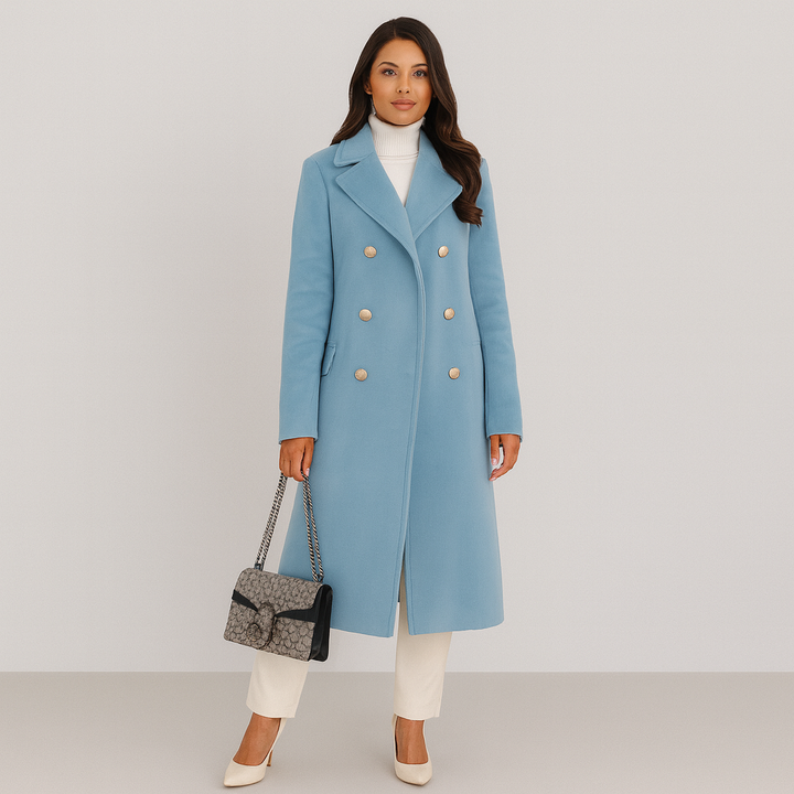 Drune | Mantel Damen Lange Doppelreihige Winter Trenchcoat