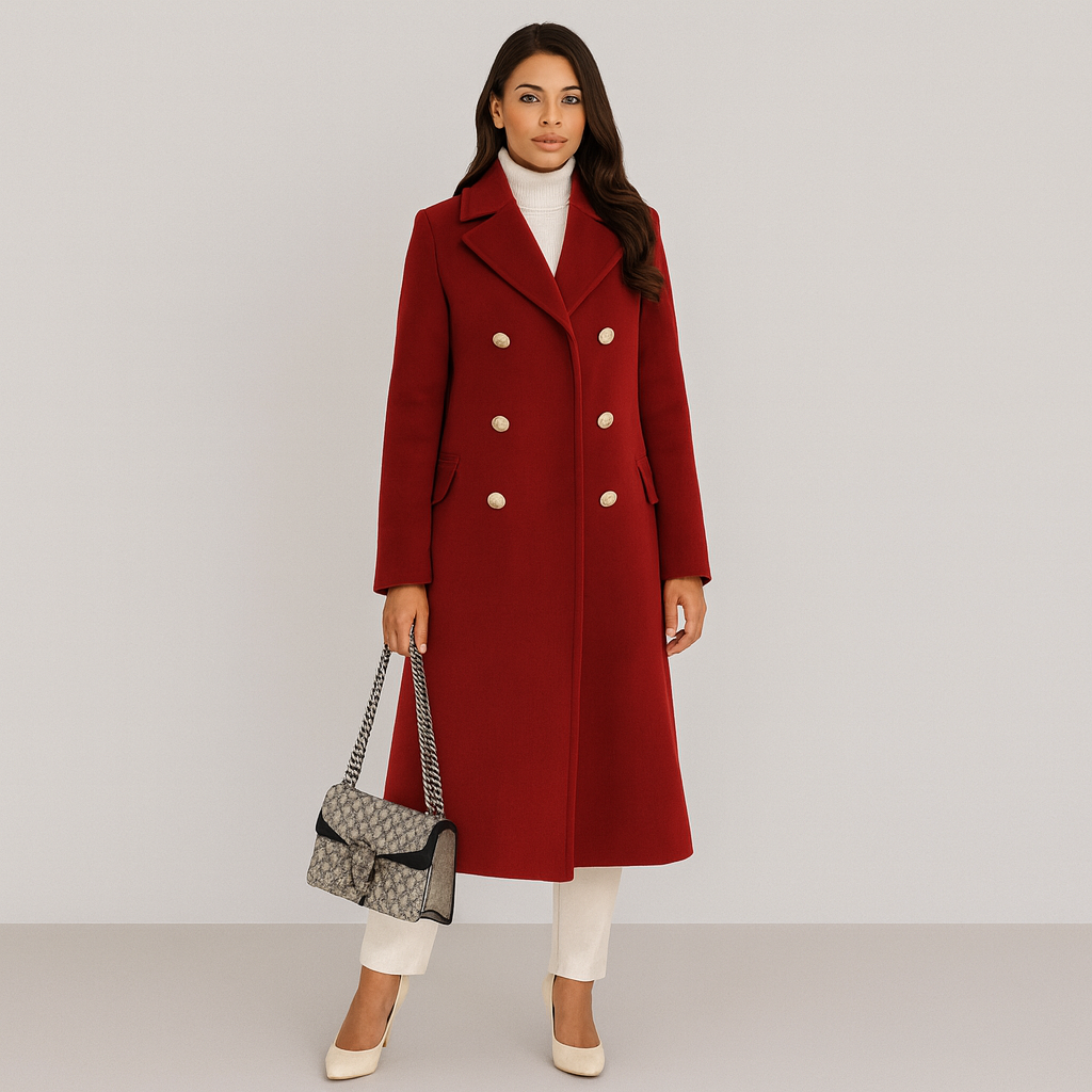 Drune | Mantel Damen Lange Doppelreihige Winter Trenchcoat