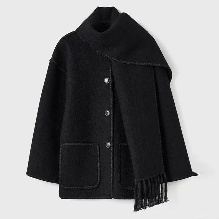 Drune | Schmal Geschnitten Winter Jacke mit Schal Damen