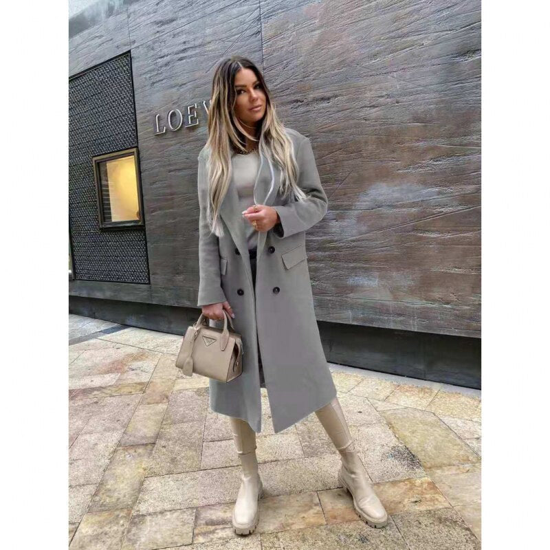 Drune | Knöpfe Lang Winterjacke Damenjacke
