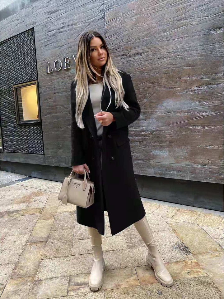Drune | Knöpfe Lang Winterjacke Damenjacke