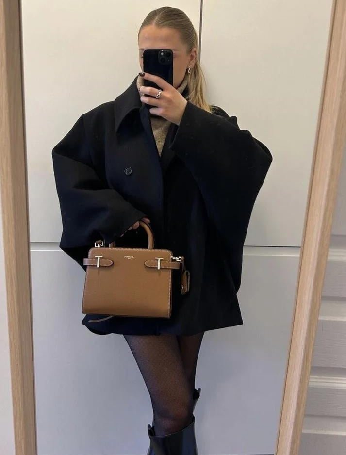 Drune | Übergröße Herbst Kurzer Trenchcoat Winterjacke für Damen