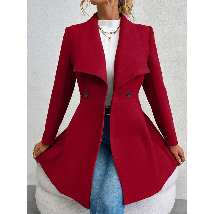 Drune | Klassisch Halb Lang Wolltrenchcoat Damenjacke