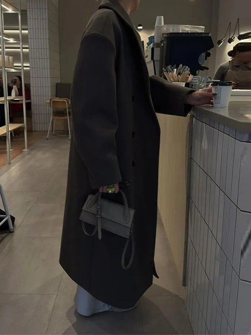 Drune | Übergröße Jacke Doppelreihig Lang Übergröße Trenchcoat Damen Winterjacke