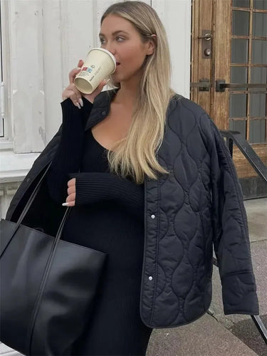 Drune - Stepp Oversize-Jacke Mit Druckknöpfen