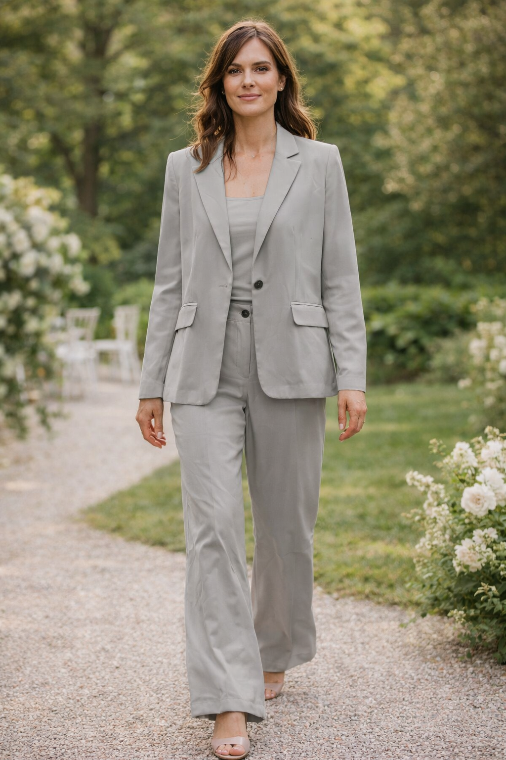 Drune Damen Anzug Set Blazer Hose elegant Zweiteiler