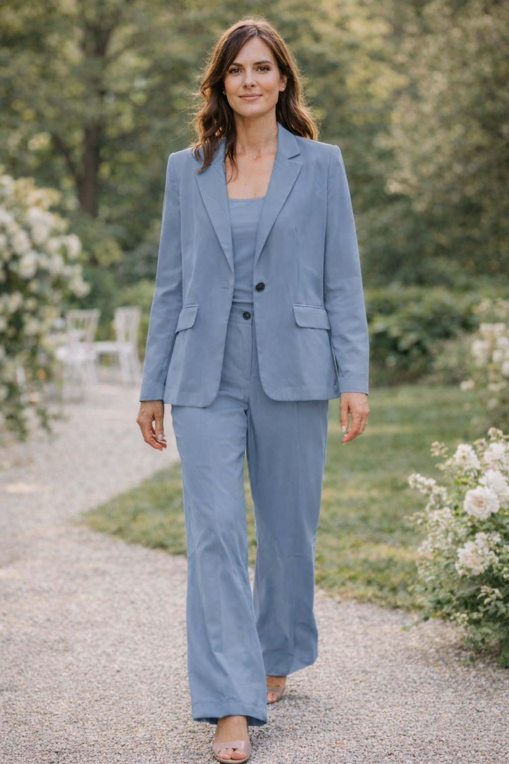 Drune Damen Anzug Set Blazer Hose elegant Zweiteiler