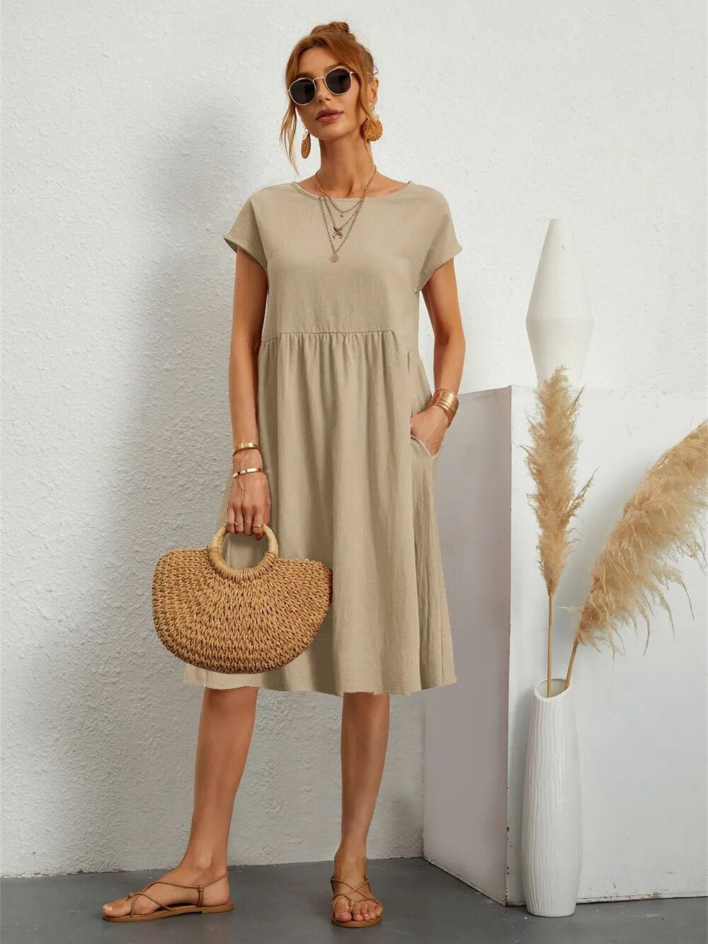 Drune | Elegantes, Tailliertes Kleid mit Zeitlosem Stil für Frauen