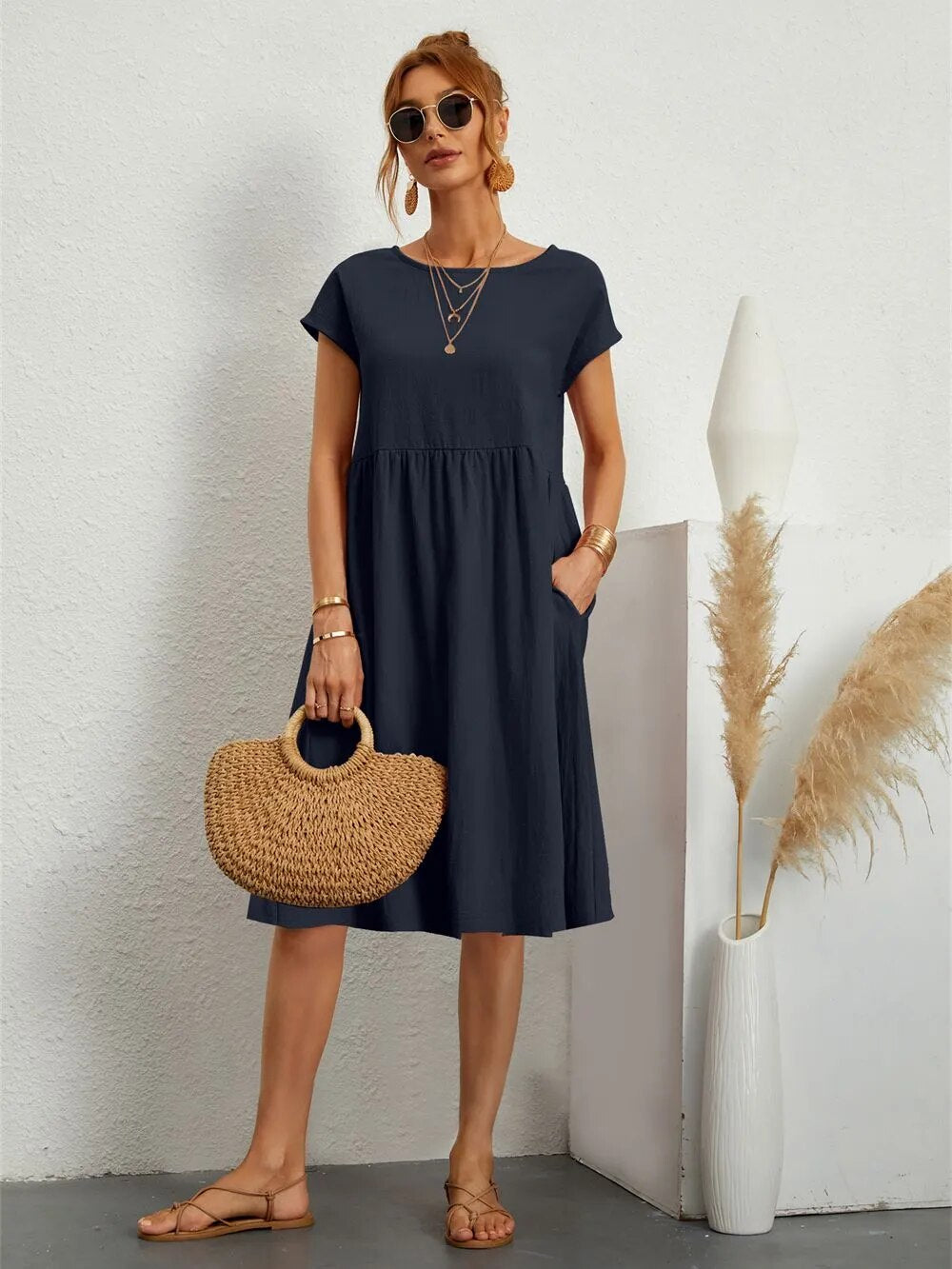 Drune | Elegantes, Tailliertes Kleid mit Zeitlosem Stil für Frauen