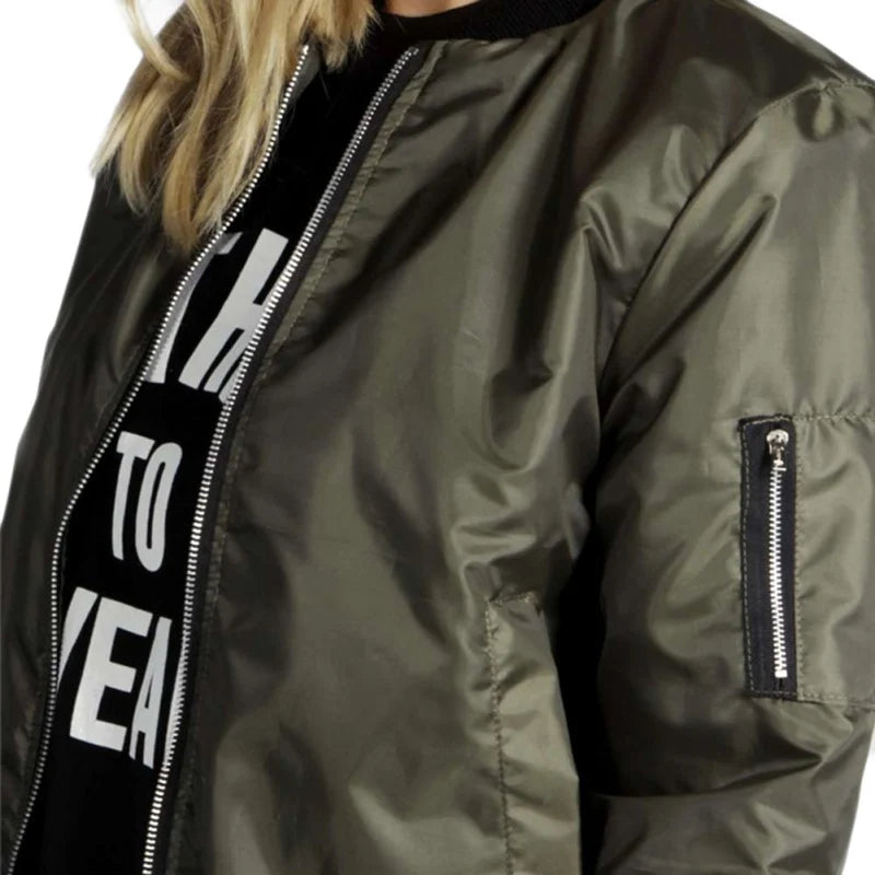 Drune | Stilvolle lässige Taschenjacke - bequeme Frühlingsjacke für Frauen mit Reißverschluss und Taschen