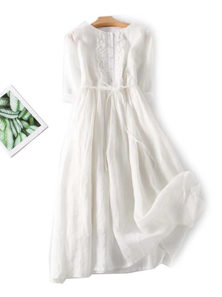Drune | Elegante Leinenkleid