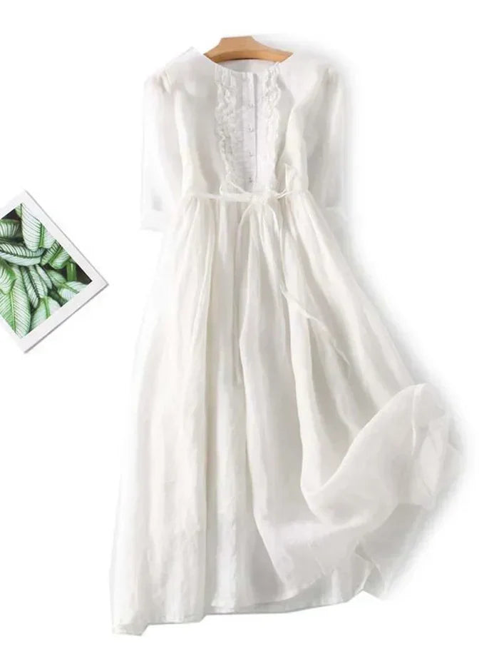 Drune | Elegantes Leinenkleid
