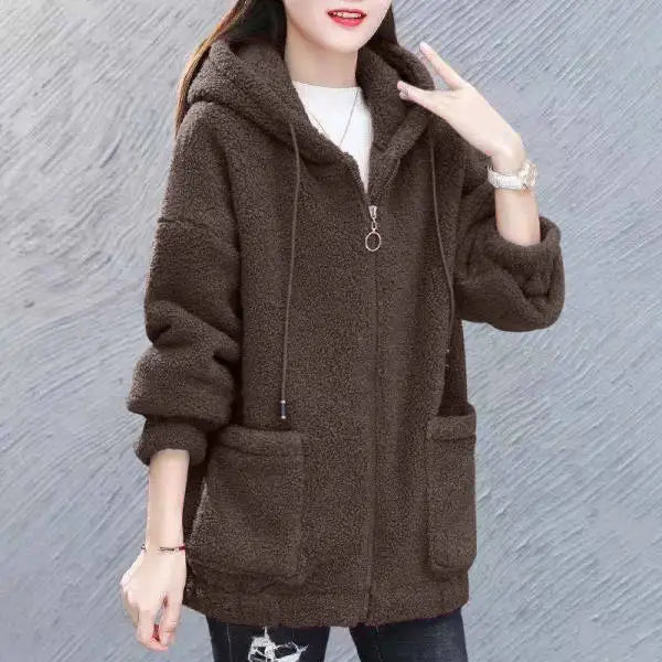 Drune | Damen Fleecejacke mit Kapuze
