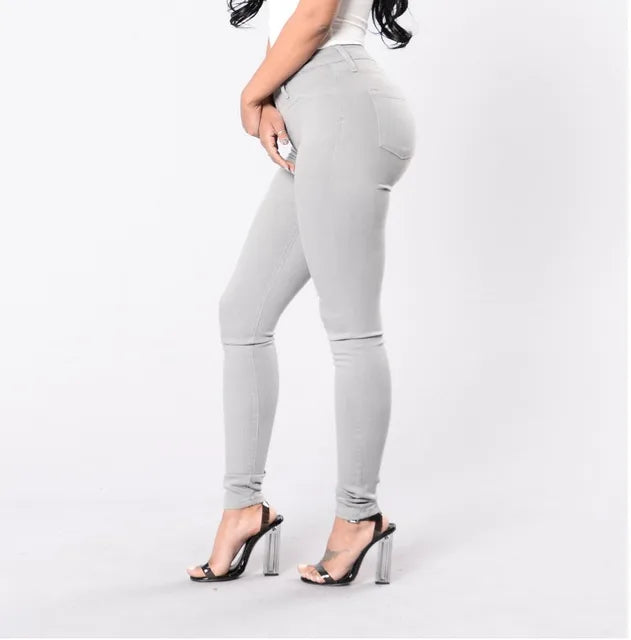 Drune - Hohe Taille Skinny Büro-Damenjeans