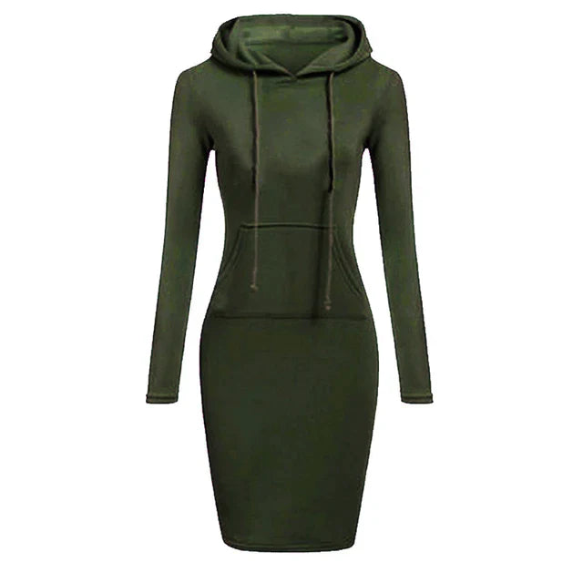 Drune - Sweatshirt Kleid mit Kapuze