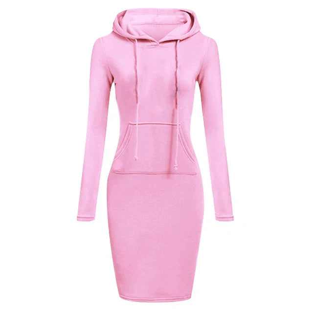 Drune - Sweatshirt Kleid mit Kapuze