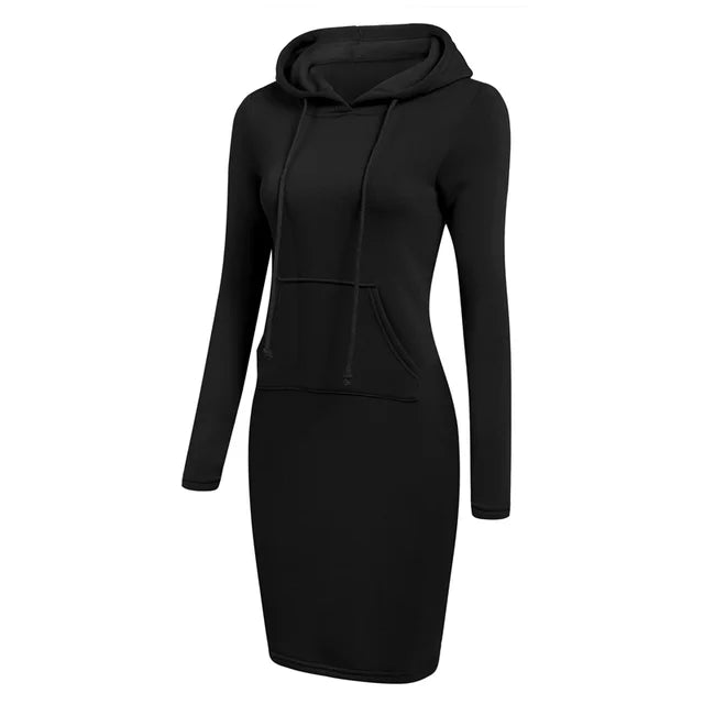 Drune - Sweatshirt Kleid mit Kapuze