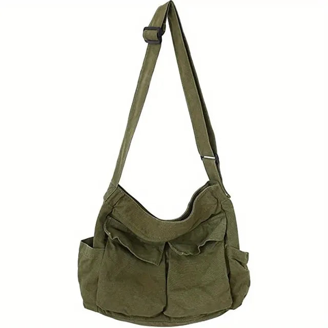 Drune – Damen-Umhängetasche im Vintage-Stil aus Canvas