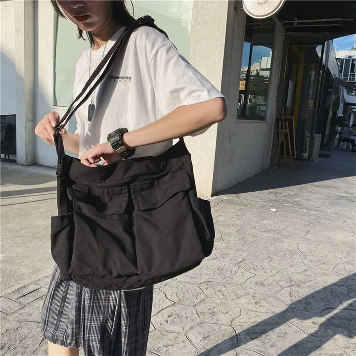 Drune – Damen-Umhängetasche im Vintage-Stil aus Canvas