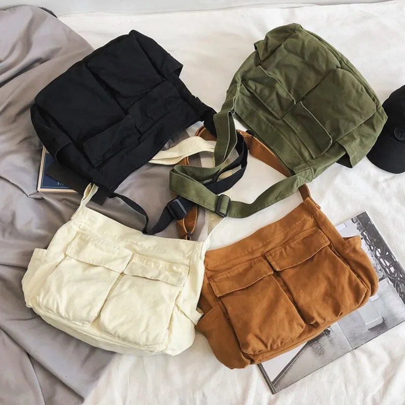 Drune – Damen-Umhängetasche im Vintage-Stil aus Canvas