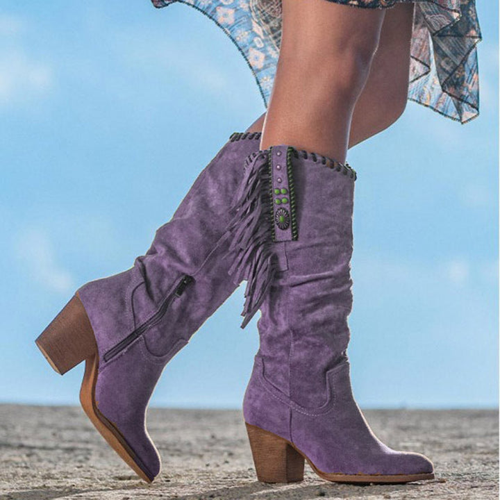 Drune | Winterstiefel Mit Reißverschluss Für Damen - Hochhackig
