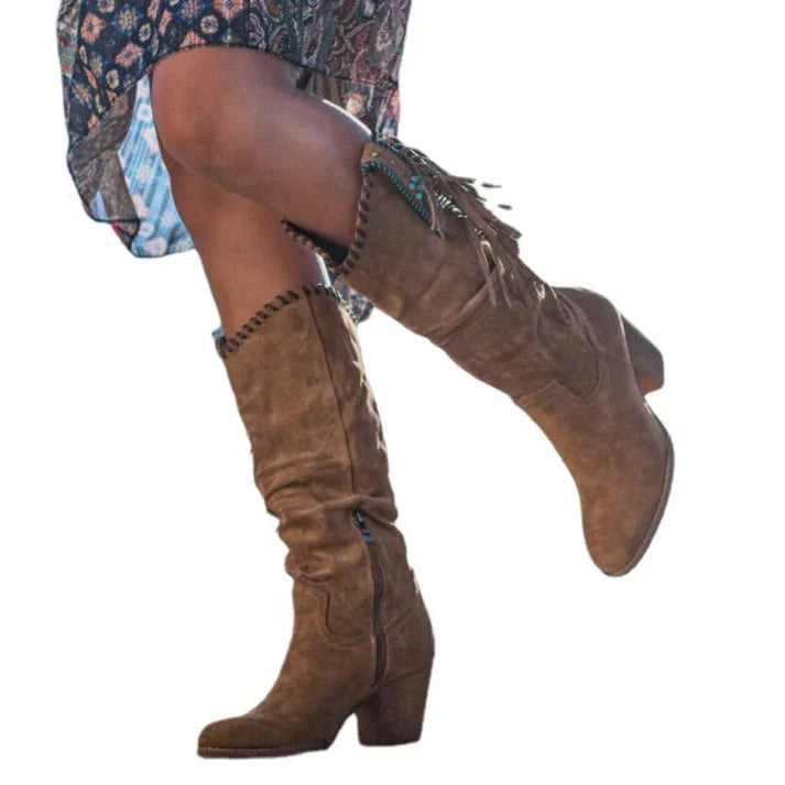 Drune | Cowboystiefel Für Den Winter - Quadratische Absätze