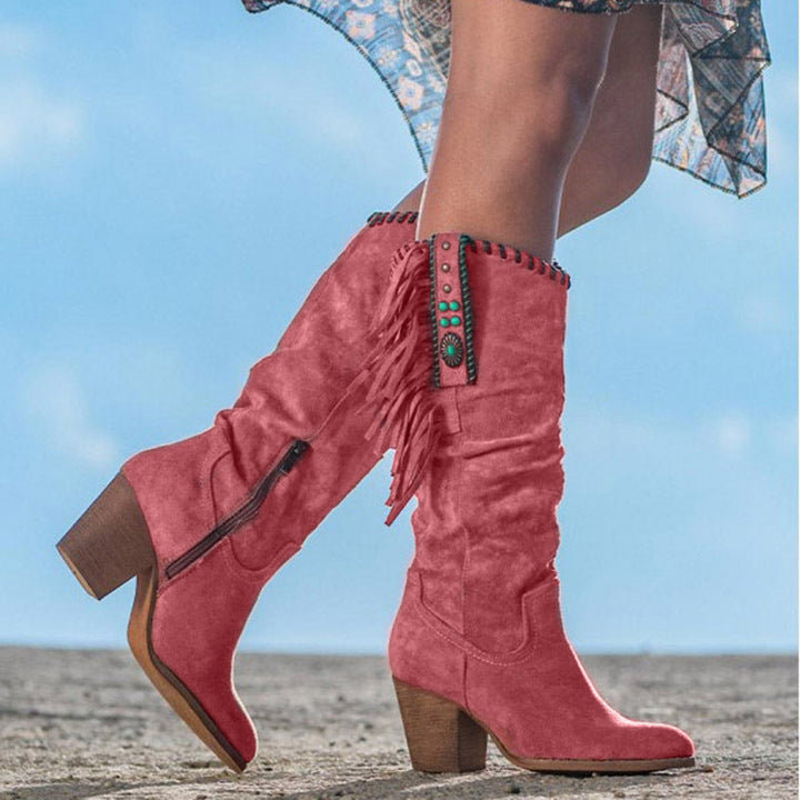 Drune | Winterstiefel Mit Reißverschluss Für Damen - Hochhackig