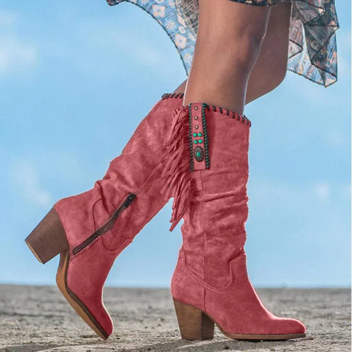 Drune | Cowboystiefel Für Den Winter - Quadratische Absätze