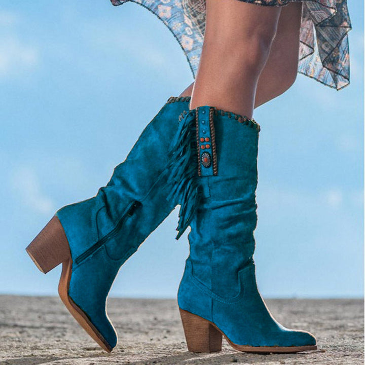 Drune | Winterstiefel Mit Reißverschluss Für Damen - Hochhackig