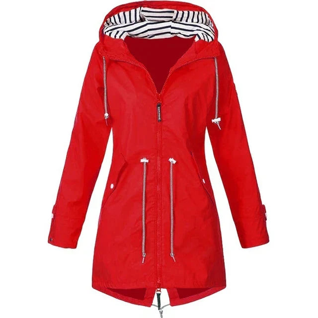 Regenjacke mit Kapuze und Außentaschen