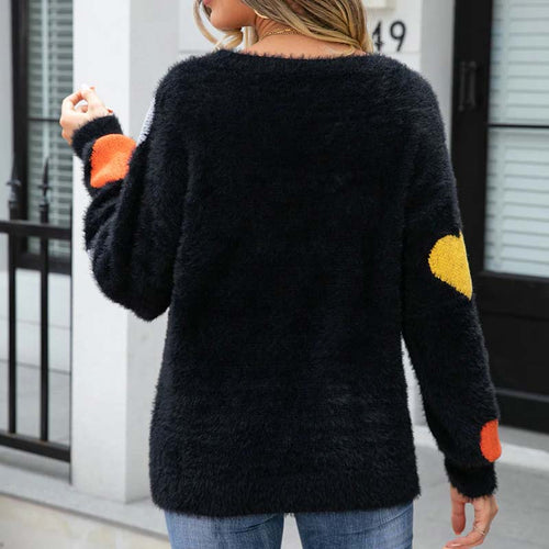 Drune | Strickpullover Mit Süßem Herzmuster