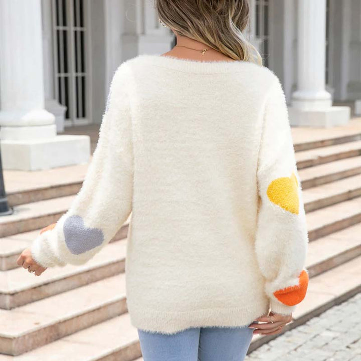 Drune | Strickpullover Mit Süßem Herzmuster