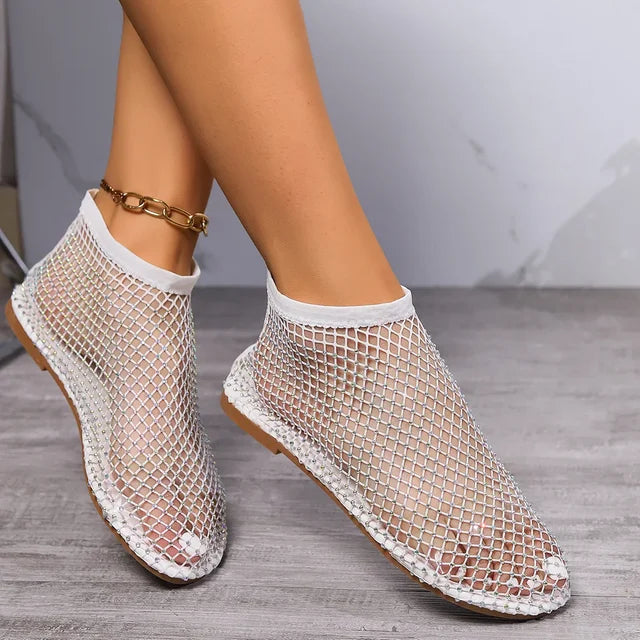Drune | Mesh-Slipper mit flachem Absatz