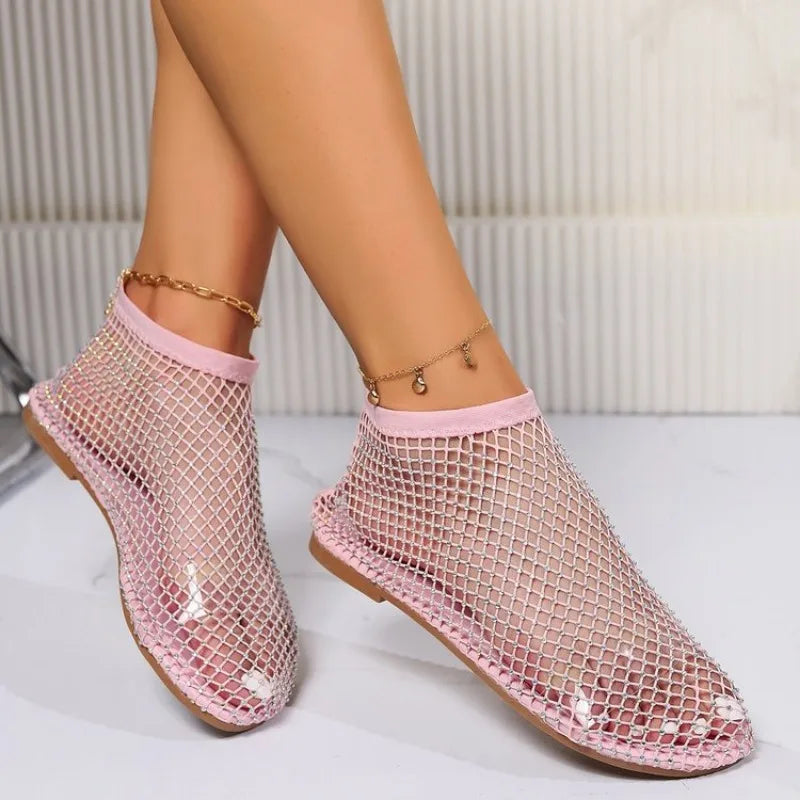 Drune | Mesh-Slipper mit flachem Absatz