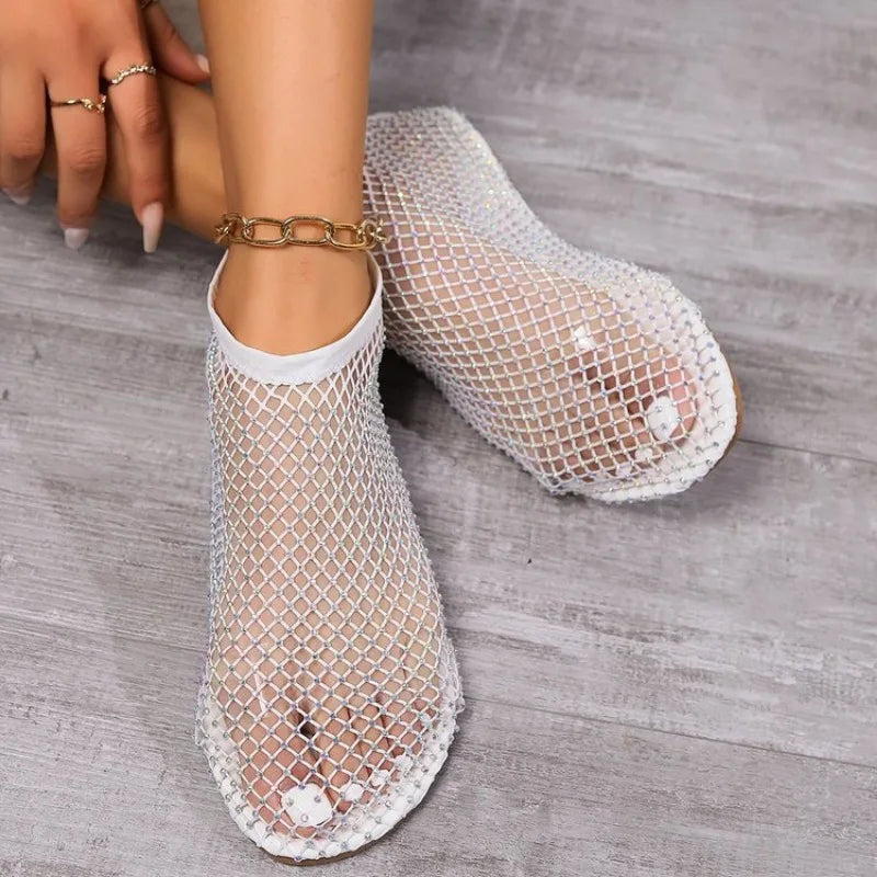 Drune | Mesh-Slipper mit flachem Absatz