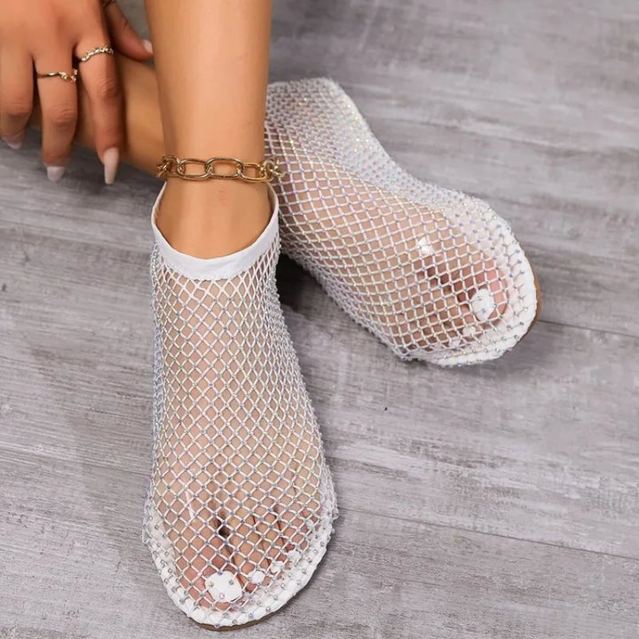 Drune | Mesh-Slipper mit flachem Absatz