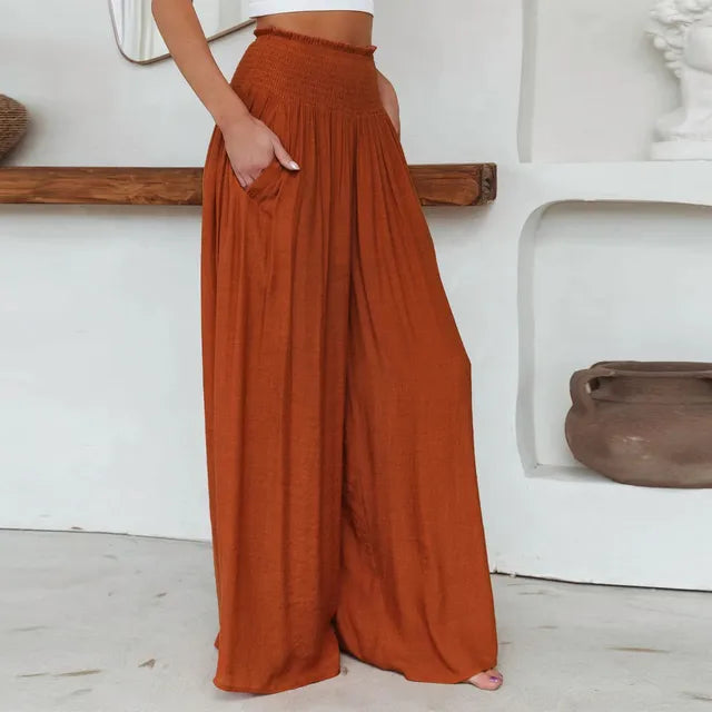 Drune - Eleganz Entfesselt: Hochtaillierte Palazzo-Perfektion für Frauen