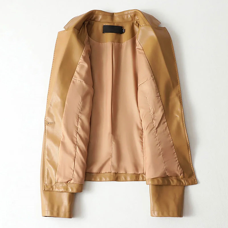 Drune | Echtes Leder Ein-Knopf Blazer Jacke