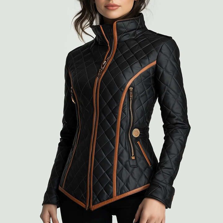 Drune | Slim-Fit Steppjacke mit Kontrastbesatz