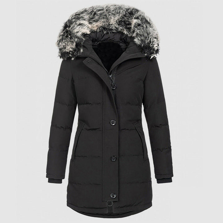 Drune | Slim-Fit Winterparka mit Kunstfellkapuze