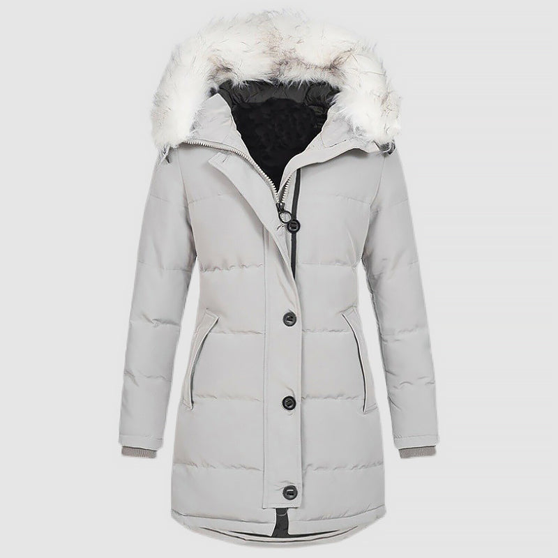 Drune | Slim-Fit Winterparka mit Kunstfellkapuze