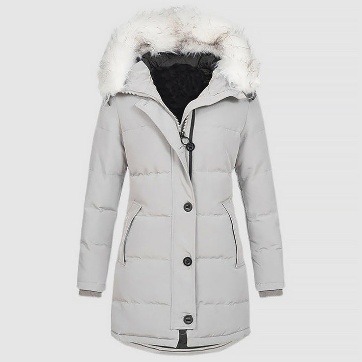 Drune | Slim-Fit Winterparka mit Kunstfellkapuze