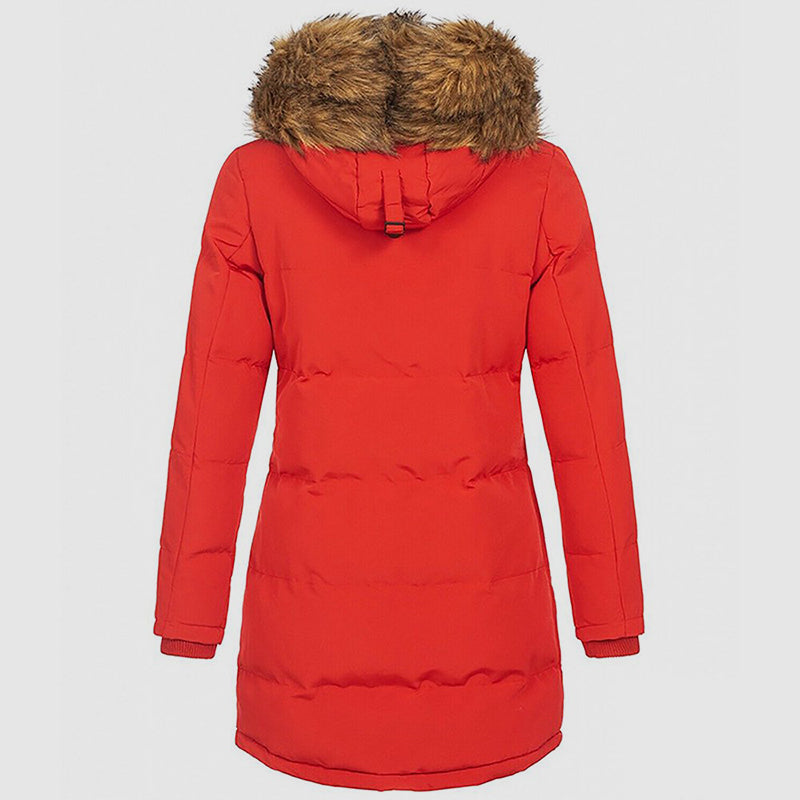 Drune | Slim-Fit Winterparka mit Kunstfellkapuze