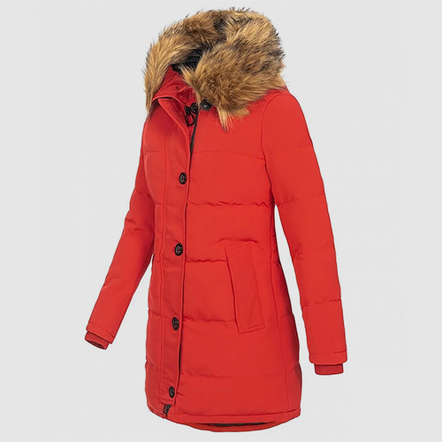 Drune | Slim-Fit Winterparka mit Kunstfellkapuze
