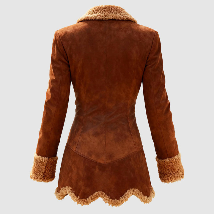 Drune | Tailored Coat - Faux-Fur Trim Knopf-Front Mantel