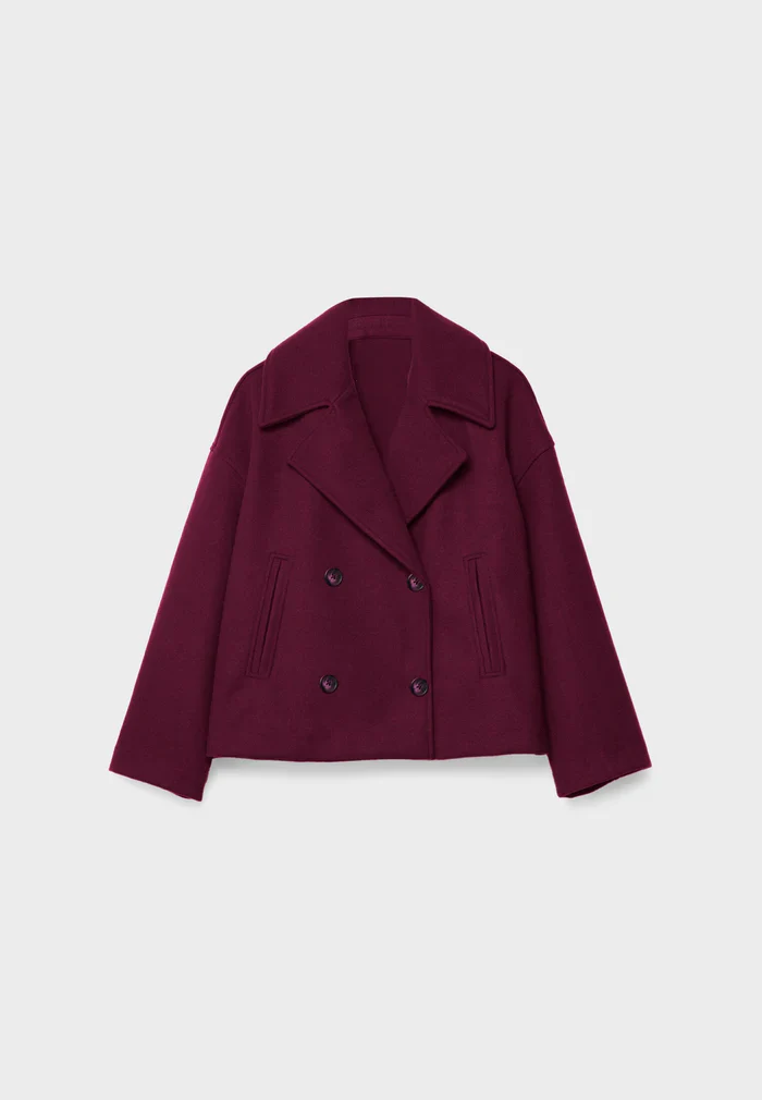 Drune | Cropped Doppelreiher Mantel Boxy Kurze Jacke